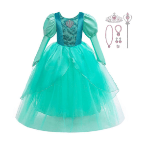 Zeemeermin prinsessenjurk mintgroen