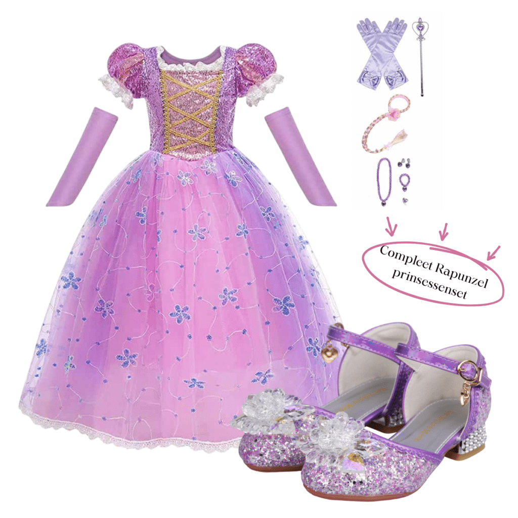 Rapunzel prinsessenpakket met prinsessenschoenen en accessoires