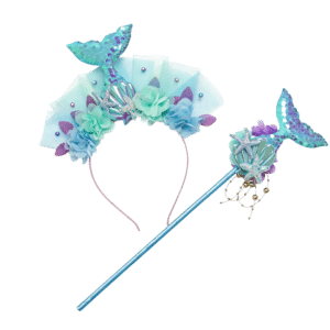 Zeemeermin tiara + toverstaf