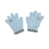 Pluche prinsessenhandschoenen blauw