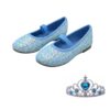 Blauwe prinsessenschoenen Vivienne met glitters voor meisjes